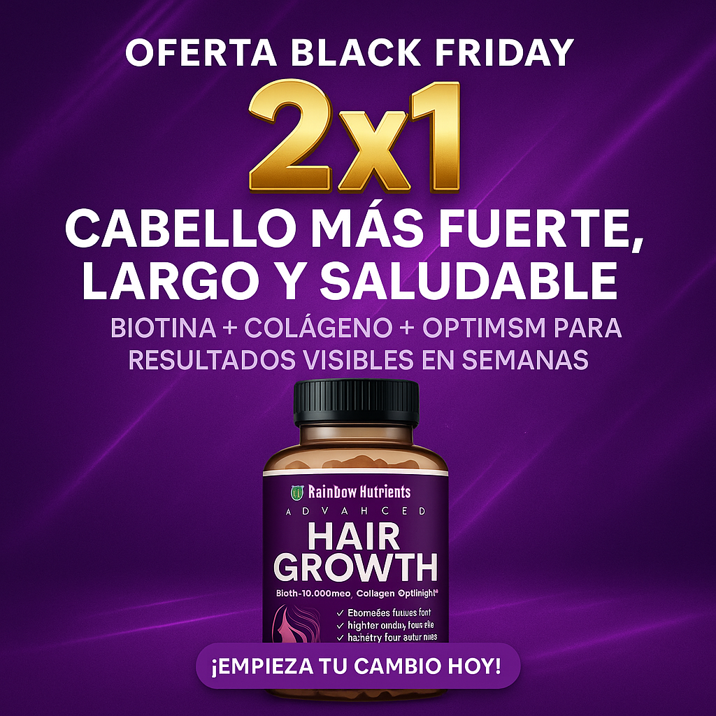 HAIR GROWTH® 120 CAPS: ¡FRENA LA CAÍDA Y REACTIVA EL CRECIMIENTO DE TU CABELLO!